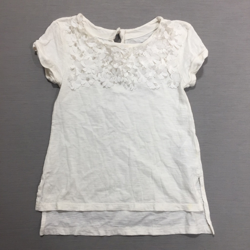 𝅺GAP girls‎ 6-7Y floral appliqué tee shirt